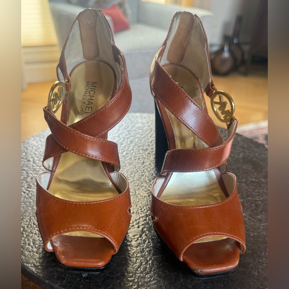Michael Kors Brown Leather Heels